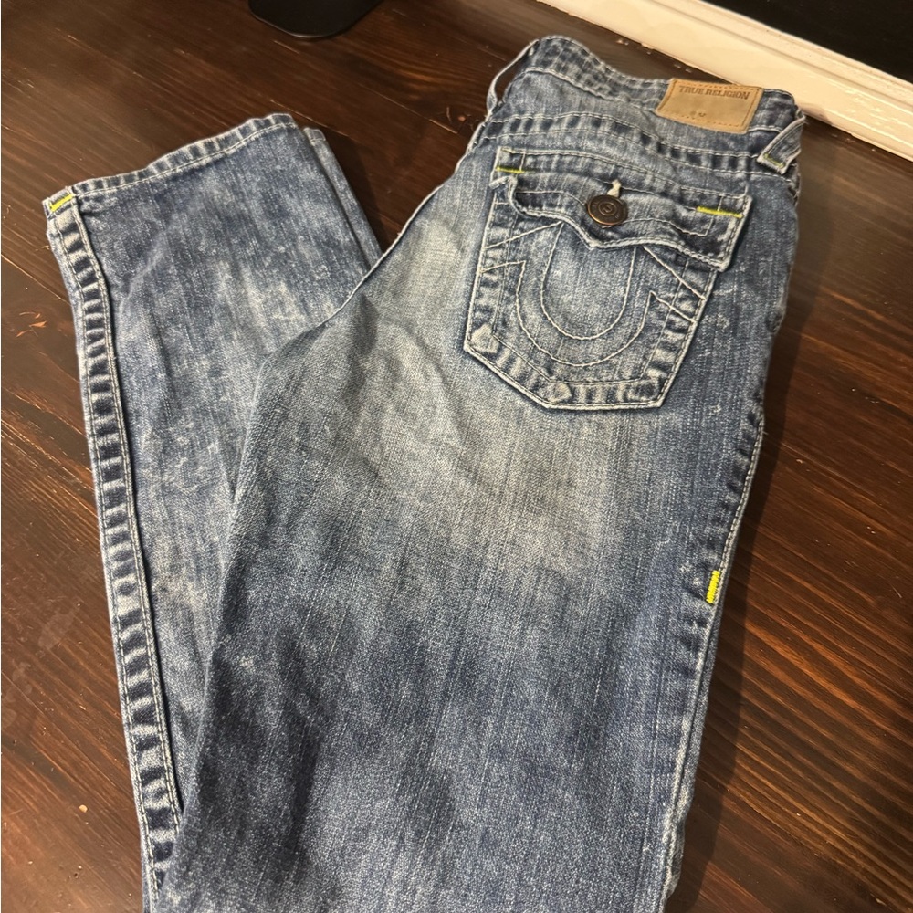 True Religion Distressed Blue Jeans